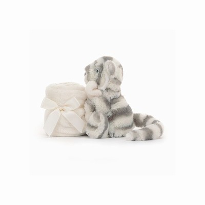 Jellycat Bashful Snow Tiger Soothers Australia | 673485XIL